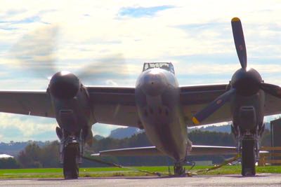 Two Rolls Royce Merlin V-12 Aero Engines Singing